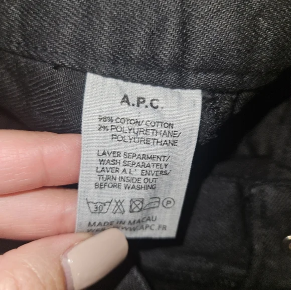 A.P.C Jean Moulant Noir Black Skinny Jeans  Size 28 NWT - Picture 13 of 13